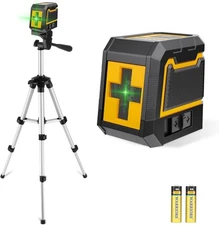 Laser-Level-with-Tripod, Green Cross Line Laser with Tripod Self-Leveling, Lazer