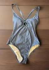 Womans One Piece Bathing Suit Kona Sol Blue  size small blue adjustable straps