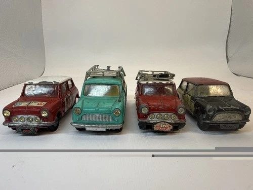 Vintage Corgi Toys Mini Cooper & Countryman x4 Rally Monte Carlo 1960s Diecast
