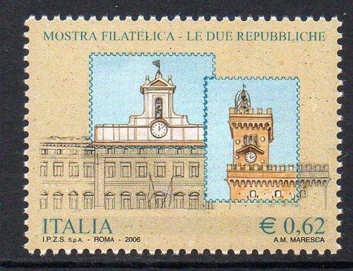 ITALY 2006 MNH SG3010 Two Republics Philatelic Exhibition