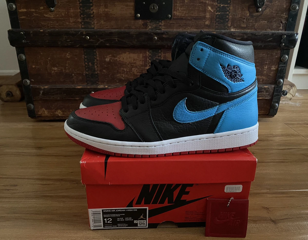 2020 UNC to Chi Nike Air Jordan 1 High OG Womenu0026#039;s Size 12 Menu0026#039;s  Size 10 Black | eBay