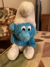 Vintage Peyo Smurf - Wallace Berrie Co.- Stuffed Plush Smurf Doll - 1980