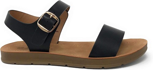 Sandalias de verano para mujer Soda Plenty ligeras bronceadas puntera abierta con tiras - Imagen 3 de 16