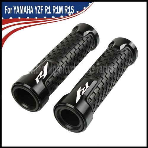 Black 7/8" Motorcycle Gel Handlebar Grip Throttle Grip For YAMAHA YZF R1 R1M R1S - Picture 2 of 7