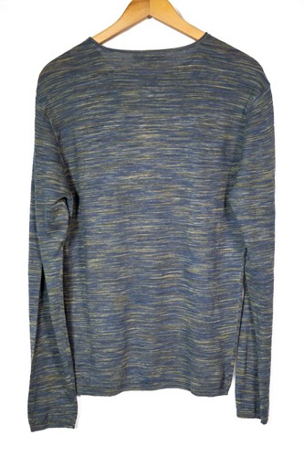 John Varvatos Omar Blue / Gray Sweater Men's L - Imagen 2 de 7