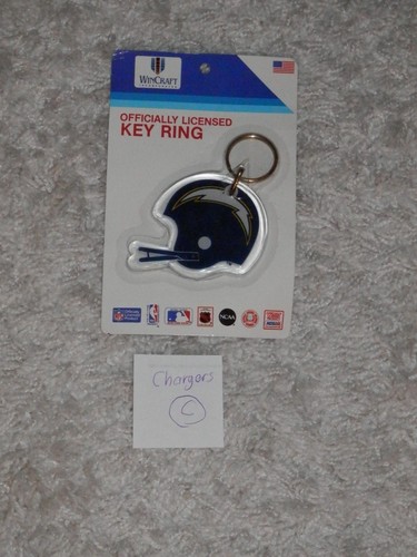 San Diego Chargers key chain Vtg New 3 1/4" X 2 1/2" Acrylic NFL LA Chargers - Picture 5 of 7