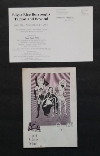 "TARZAN" 2 VINTAGE"EDGAR RICE BURROUGHS" ITEMS "COMIC READER" & PROMO CARD "ERB" - Imagen 2 de 6