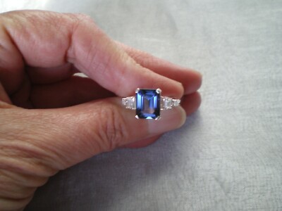 Hope Topas & Zirkon Ring, 4,14 Karat, Gr. L/M, 2,26 Gramm 925 Sterling Silber
