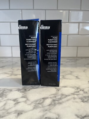 2x Dr.Brandt Skin Care Pores 3.5 fl oz Pore Purifying Cleanser Gel Damaged Box
