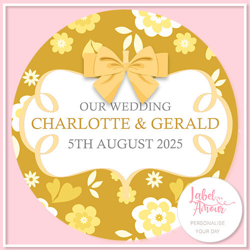 24 Personalised Edible Cup Cake Toppers | Wedding Floral Flowers Bow Names Date - Picture 3 of 4