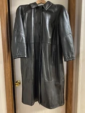 Preston & York II long leather coat.  Genuine lamb skin. 