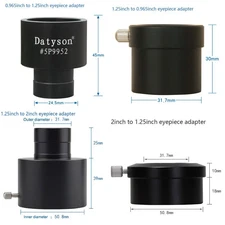 0.965-1.25/1.25-0.965/1.25-2/2-1.25 inch eyepiece adapter telescope accessories