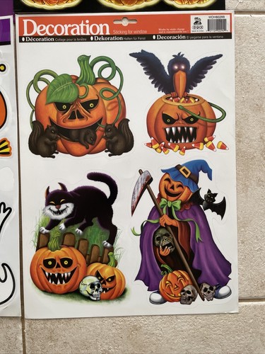 Decorating Window Clings Sticker For Halloween Party Window Decoration 6 Pc - Foto 8 di 8