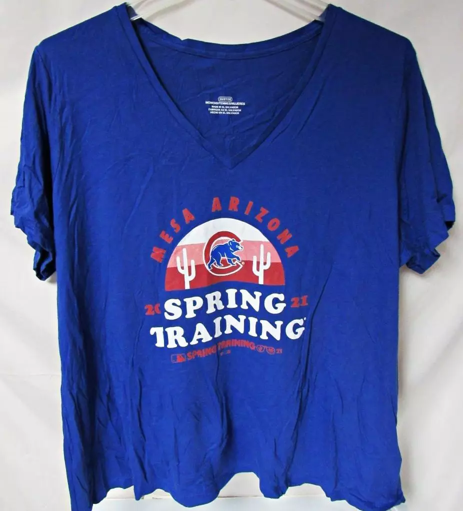 Chicago Cubs Plus Size Women 3X Screened 2021 SPRING TRAINING T-shirt C1  3400