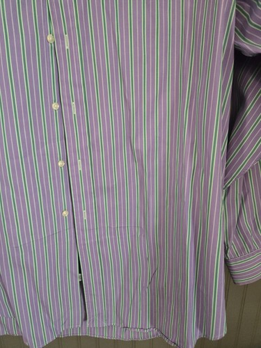 Camicia a maniche lunghe abbottonate Ralph Lauren taglia 17,5 XL viola/verde - Foto 5 di 19