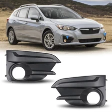 Fog Light Bezel Cover For 2017 2018 2019 Subaru Impreza Front Bumper Lamp Pair 