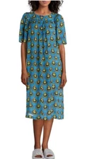 NWOT Go Softly S Patio Dress Kaftan Blue Green Peacock 122021