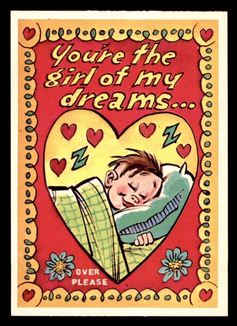 1959 Topps Funny Valentines #26 You're The Girl Of My Dreams NM