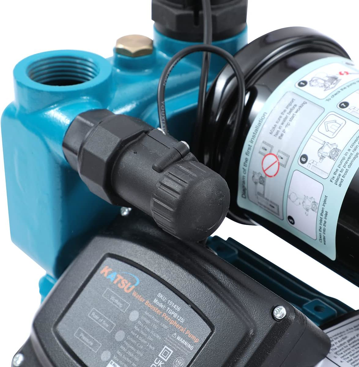 KATSU Water Booster Pump 370W, Auto Stop Start with Adjustable Pressure