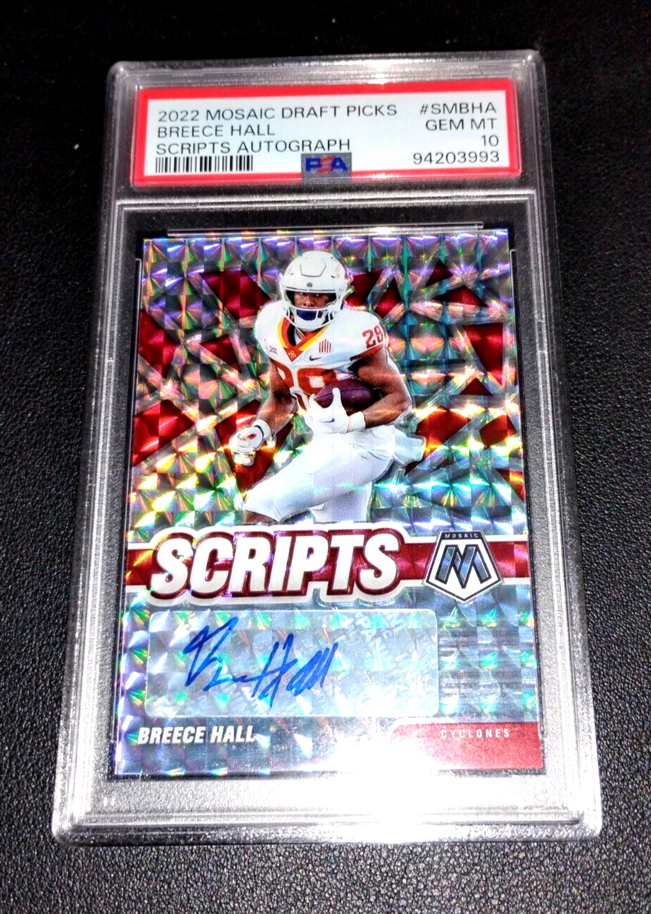 Breece Hall Panini Mosaic Draft Picks Scripts Autographs #SMBHA Base