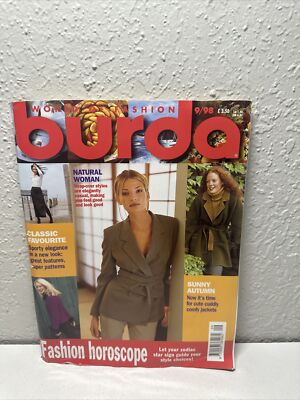 1998 Burda German Fashion Sewing Magazine With Patterns Inside 09/98
