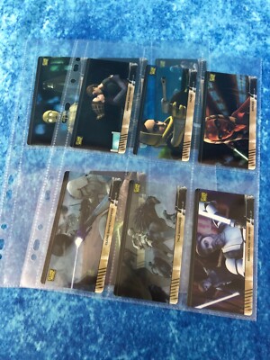 Star Wars The Clone Wars Widevision Animation Clear Cel Karten komplett Verfolgungsjagd Set