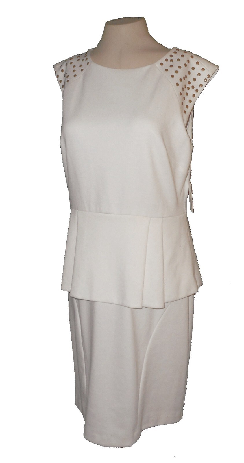 Jessica Simpson Knit Stretch Dress with Brass Studs NWT MSRP $128 Size 14-image