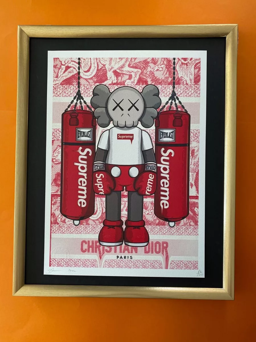 Limited Edition Supreme LV Teddy Bear Print- Framed