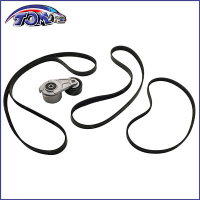 #ad Serpentine Accessory Belt Drive Component Kit For 14 20 Cadillac GMC 90K39371 $45.76