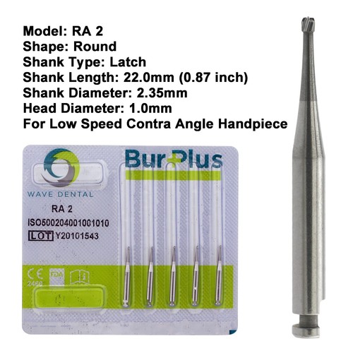 Wave Dental Bohrer Riegel RA 1-8 rund chirurgisch RA SURG 557 langsame Geschwindigkeit Midwest LA - Bild 70 von 143