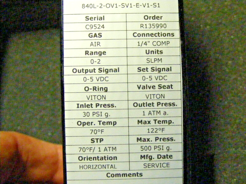840L-2-OV1-SV1-E-V1-S1 Mass Flow Controller Sierra Instruments (b) - Picture 11 of 14