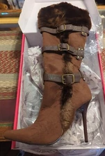 NEW Funtasma Women’s Sz 9 Dark Brown Microfiber Boots 4.5" Heel