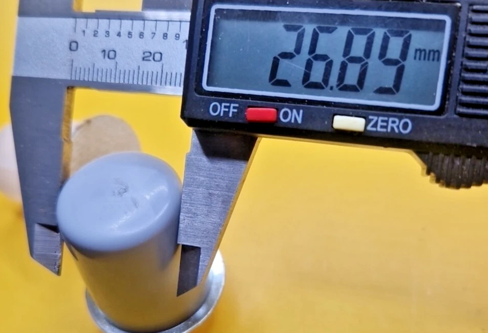 Türpuffer Gummi, Ø20 x 35mm, Grau / Durchsichtig Selbstklebend Türstopper  - Bild 4 von 4