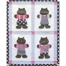 Feline Drive Fabric MY CUTE KITTY Cat Wall Quilt Cleo Me PATTERN ONLY