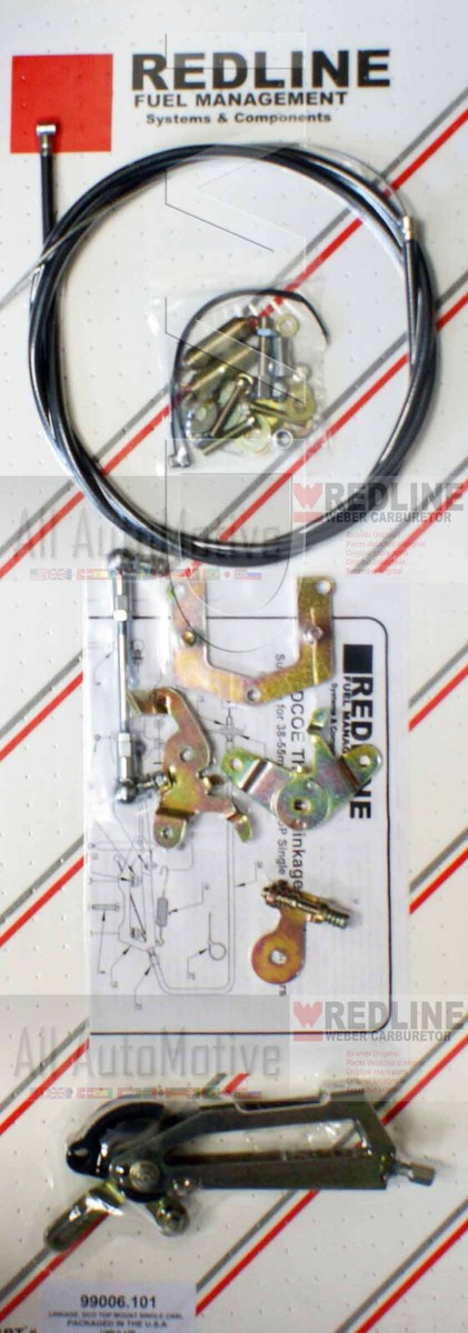 Weber throttle linkage kit, top mounting 2xDCOE & DCOSP carburettor - twin cable WEBLP2000