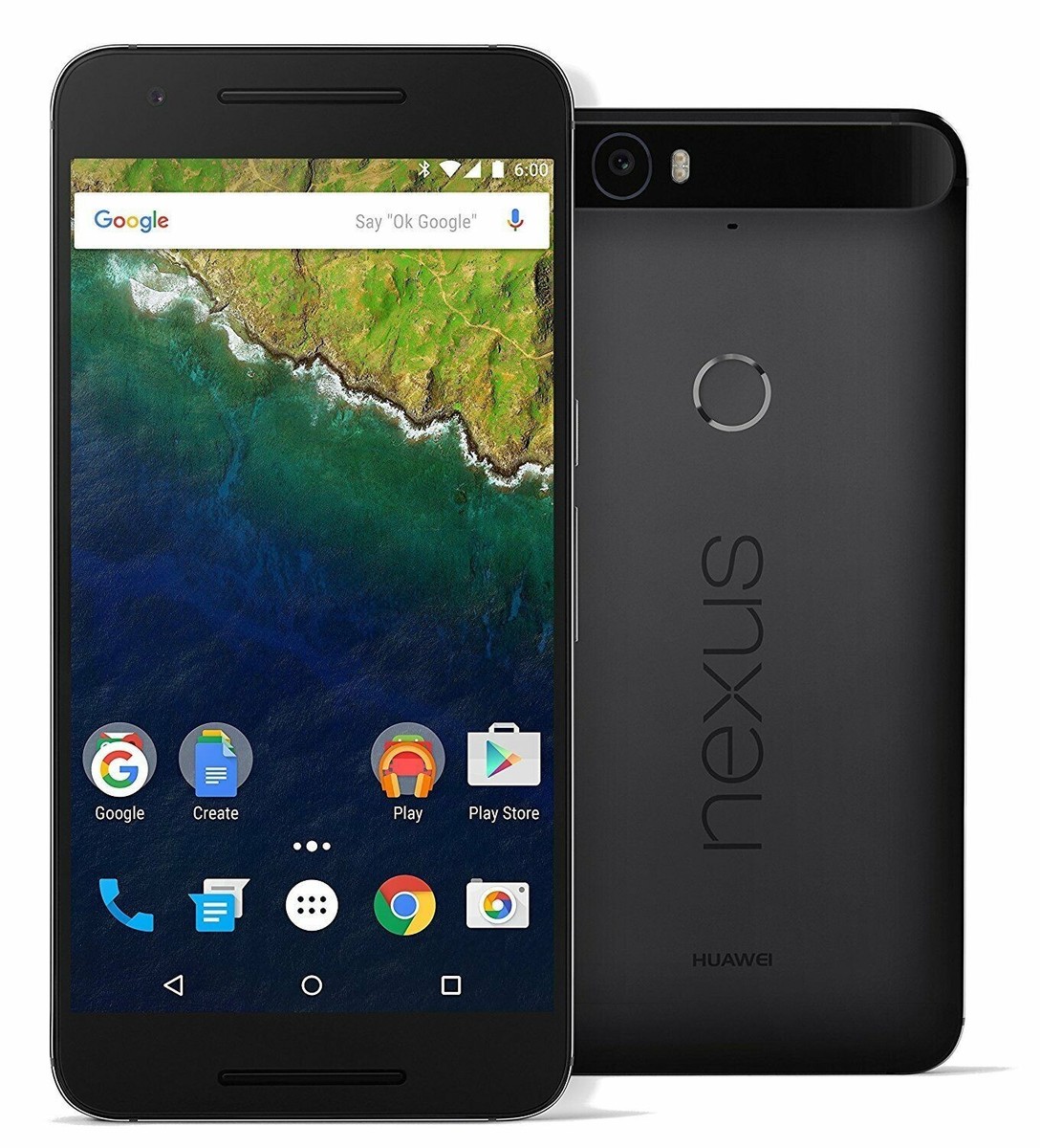 スマートフォン本体 Nexus 6P 64GB Nexus 6P (Latest Model) - 64GB - Black (Unlocked) Smartphone