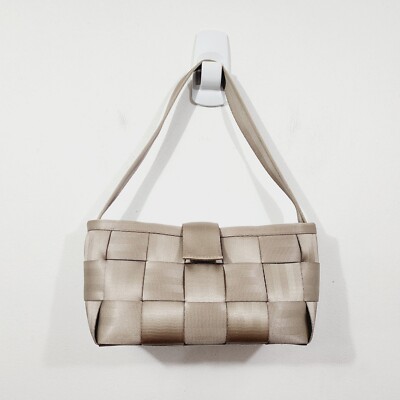 Harveys The Original Seatbelt Bag Baguette Shoulder Purse in Pearl 10x4x6