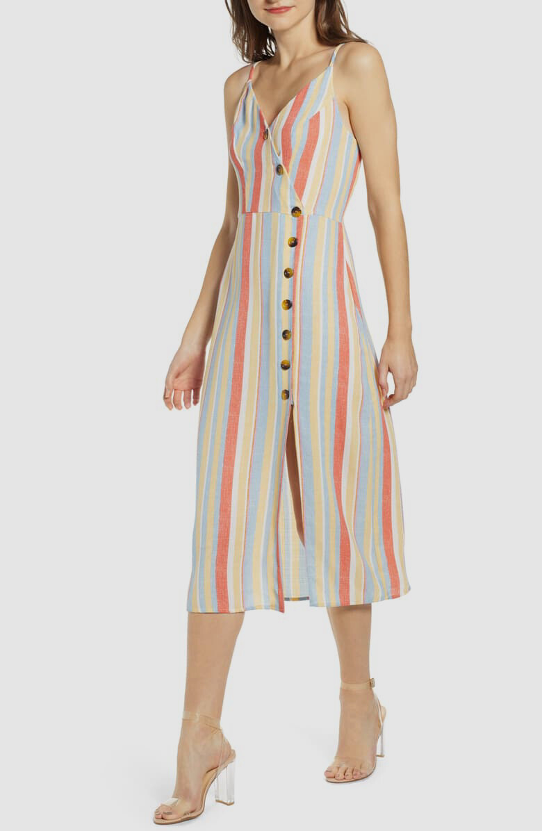 pastel striped maxi dress Patricia Long Dress