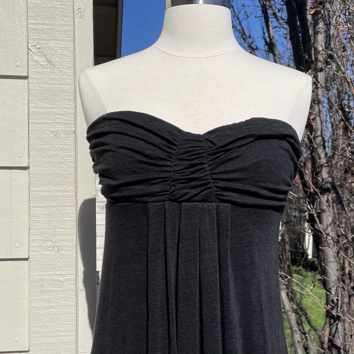 NWT Anthropologie Bordeaux Maxi Dress W/ Removable Straps Size S Linen Knit  | eBay