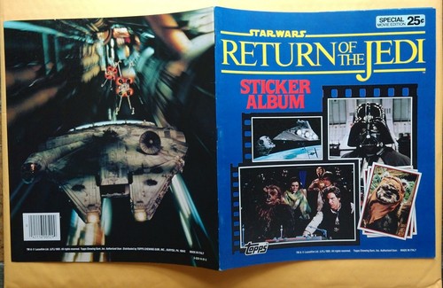 1983 STAR WARS UNUSED STICKER ALBUM) PANINI TOPPS ITALY VINTAGE ROTJ RETURN JEDI - Picture 1 of 6