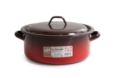 Fuego Kasserolle emaillierter Stahl 24 cm La Estrella 4,3 l