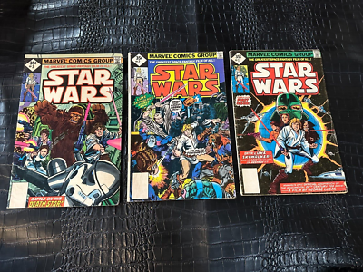 1977 Star Wars #1 #2 #3 Marvel Comic Book - Lot / 35-Cent Diamond