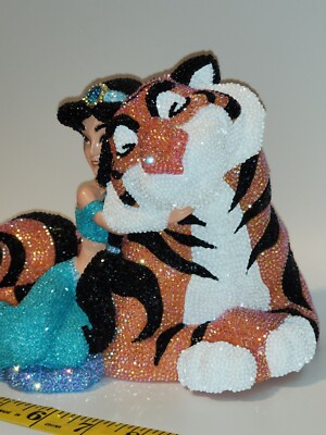 Vintage Disney Aladdin Jasmine Rajah Crystallized Bank