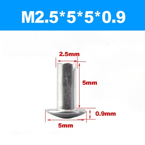 Aluminum Large Round / Flat Head Semi Hollow Rivet,Hollow Rivet, M2M2.5M3M4M5M6 - Picture 16 of 123