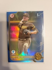 2022 Bowman 1st Edition Victor Lizarraga Blue Foil /150 1st Bowman Padres