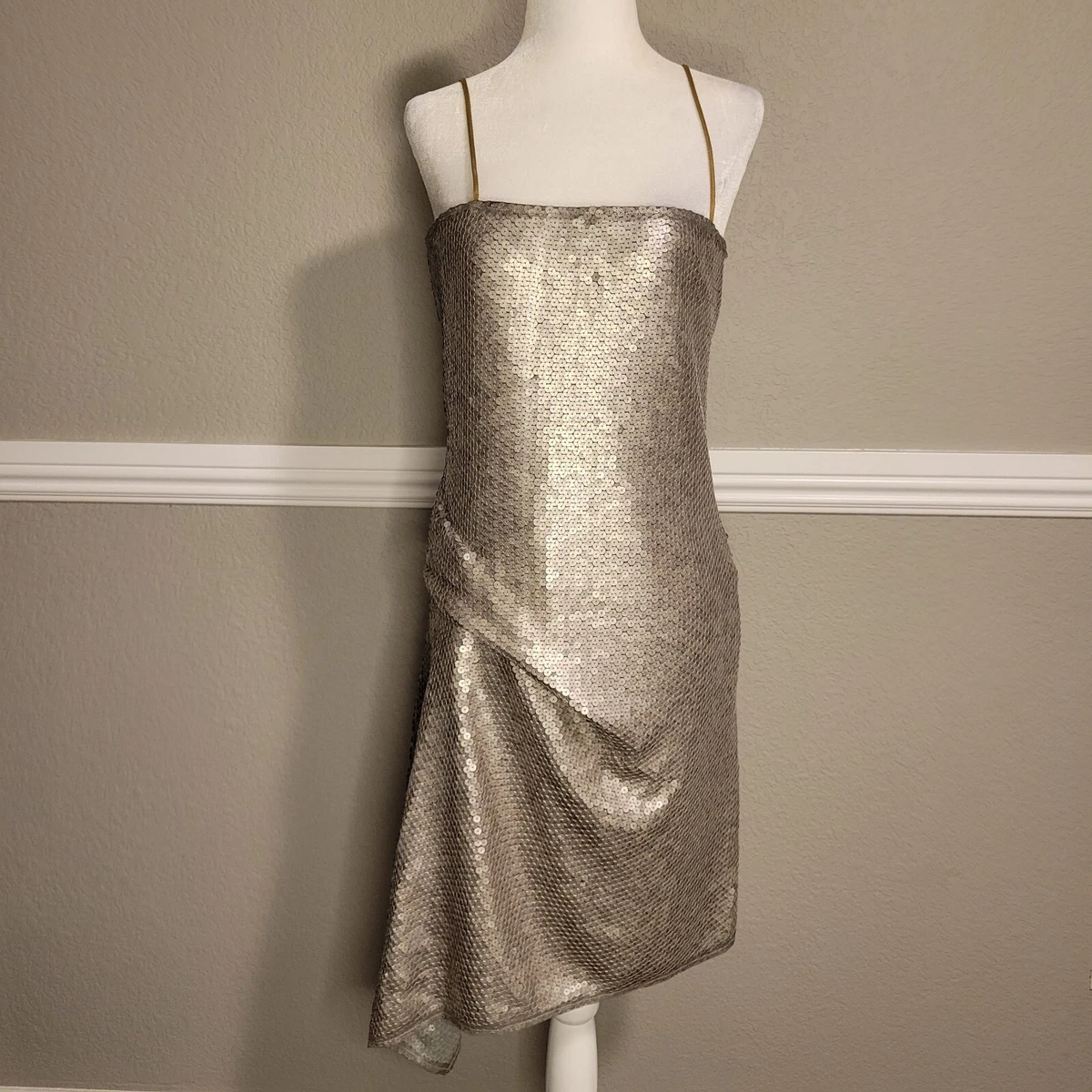RACHEL ROY Silver Sequin Party Dress Size 6 | eBay