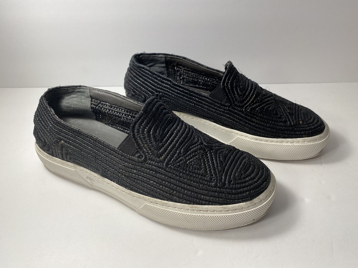 Robert Clergerie Woven Loafers Flats Sneakers Slip On Black  display picture 2