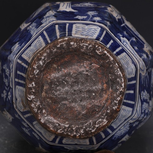 8.8" China antique Republic of China Blue and white character Storage tank - Picture 8 of 9