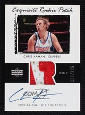 2003 Upper Deck Exquisite Collection Rookie /225 Chris Kaman #72 Patch Auto gp1