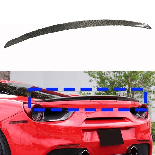 Real Carbon Fiber Rear Spoiler Trunk Wing for Ferrari 488 GTB / Spider ...